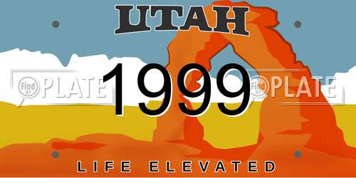 1999 Utah License Plate