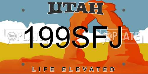 199SFJ Utah License Plate
