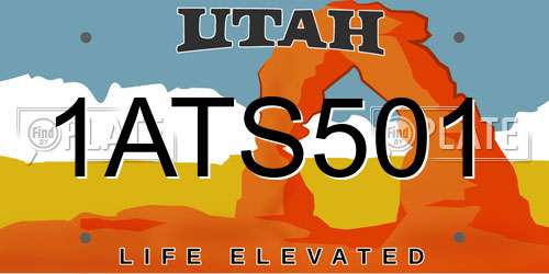 1ATS501 Utah License Plate