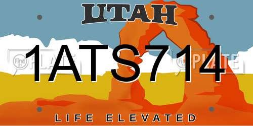 1ATS714 Utah License Plate