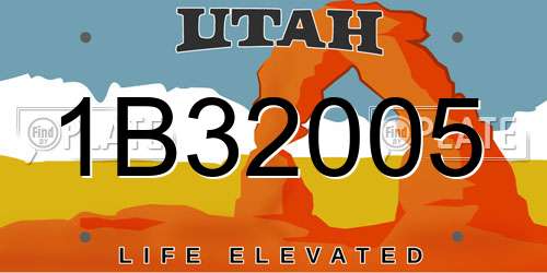 1B32005 Utah License Plate