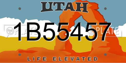 1B55457 Utah License Plate