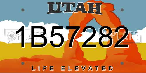 1B57282 Utah License Plate