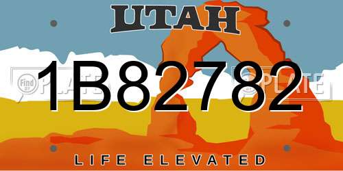 1B82782 Utah License Plate