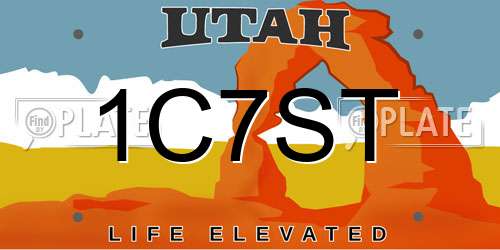 1C7ST Utah License Plate