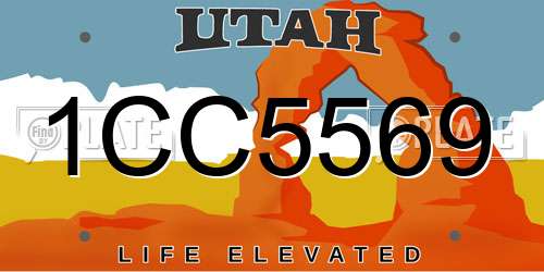 1CC5569 Utah License Plate