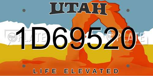 1D69520 Utah License Plate