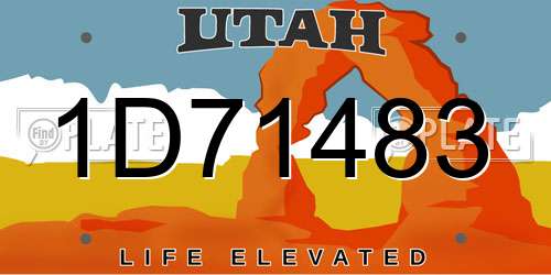1D71483 Utah License Plate