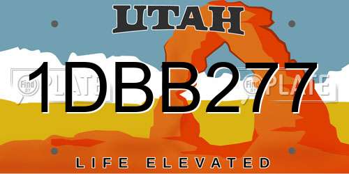 1DBB277 Utah License Plate