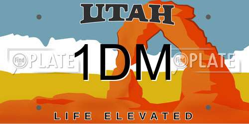 1DM Utah License Plate
