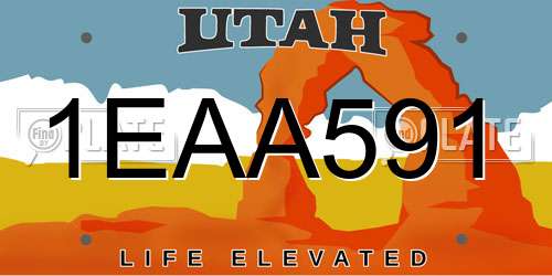 1EAA591 Utah License Plate
