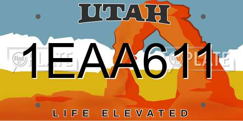1EAA611 Utah License Plate