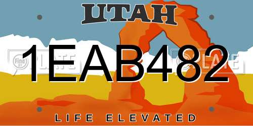 1EAB482 Utah License Plate