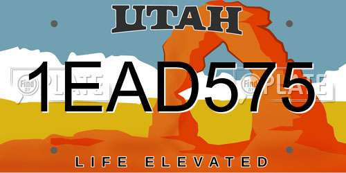 1EAD575 Utah License Plate