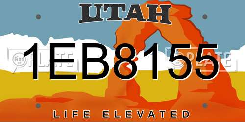 1EB8155 Utah License Plate