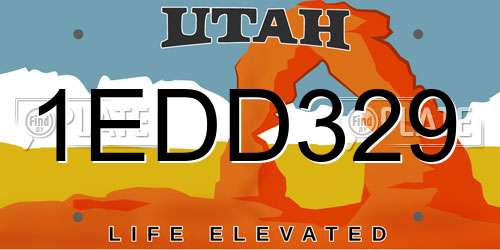 1EDD329 Utah License Plate