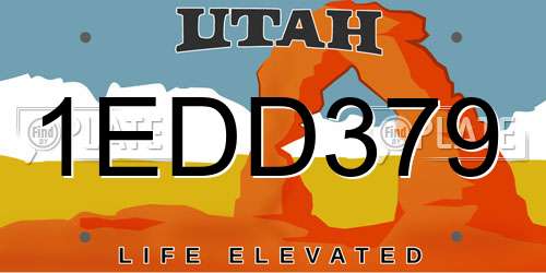1EDD379 Utah License Plate