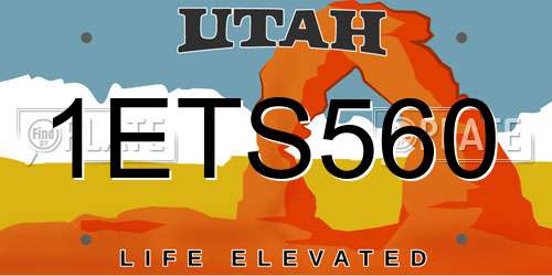 1ETS560 Utah License Plate