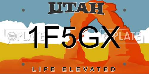 1F5GX Utah License Plate
