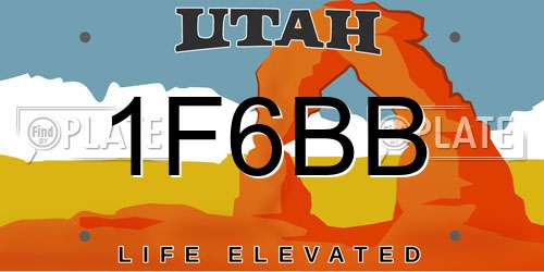 1F6BB Utah License Plate
