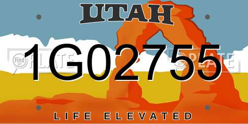 1G02755 Utah License Plate