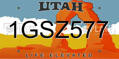 1GSZ577 Utah License Plate