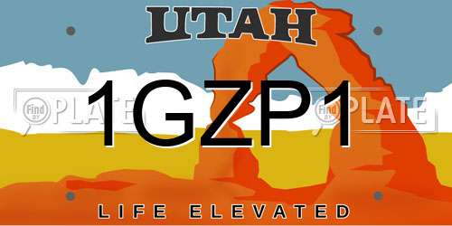 1GZP1 Utah License Plate