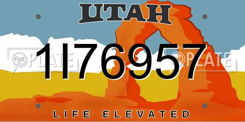 1I76957 Utah License Plate