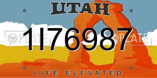 1I76987 Utah License Plate