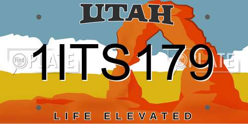 1ITS179 Utah License Plate