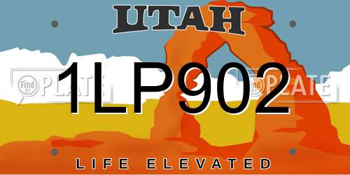 1LP902 Utah License Plate