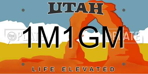 1M1GM Utah License Plate