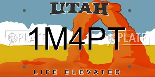 1M4PT Utah License Plate