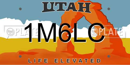 1M6LC Utah License Plate