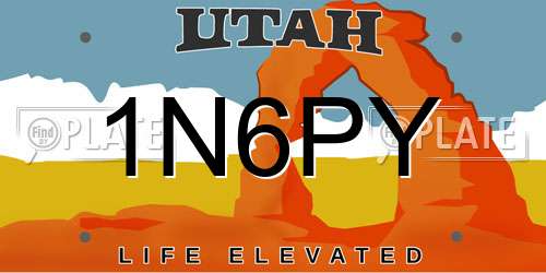 1N6PY Utah License Plate
