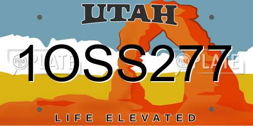 1OSS277 Utah License Plate