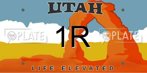 1R Utah License Plate