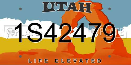 1S42479 Utah License Plate