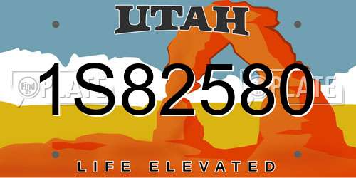 1S82580 Utah License Plate