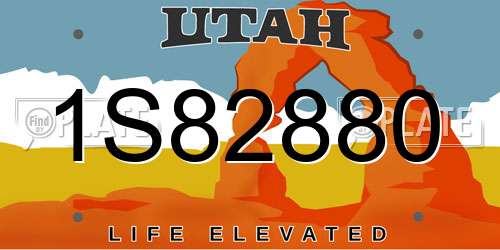 1S82880 Utah License Plate