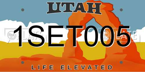 1SET005 Utah License Plate