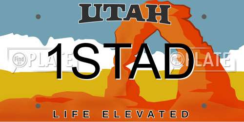 1STAD Utah License Plate