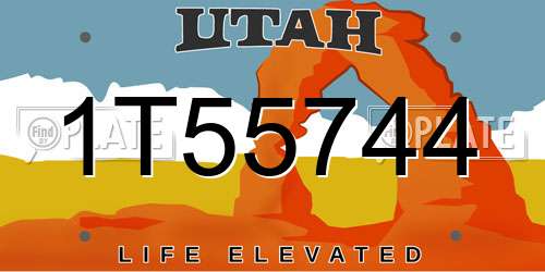 1T55744 Utah License Plate
