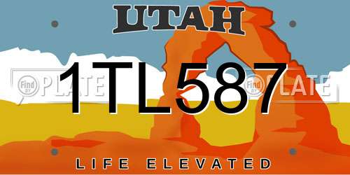 1TL587 Utah License Plate