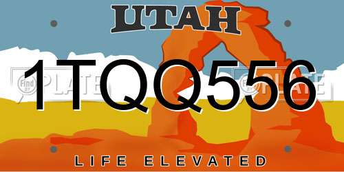 1TQQ556 Utah License Plate