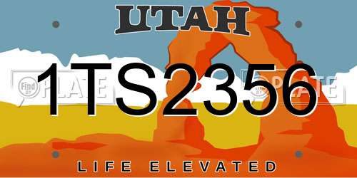1TS2356 Utah License Plate