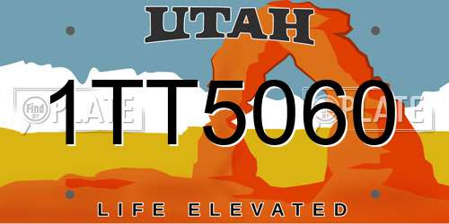 1TT5060 Utah License Plate