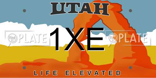 1XE Utah License Plate