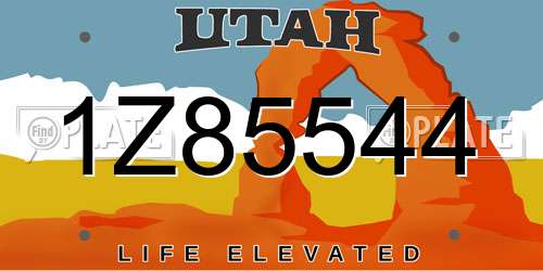 1Z85544 Utah License Plate