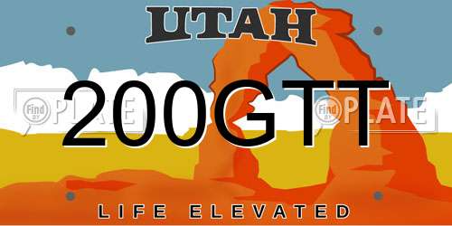 200GTT Utah License Plate